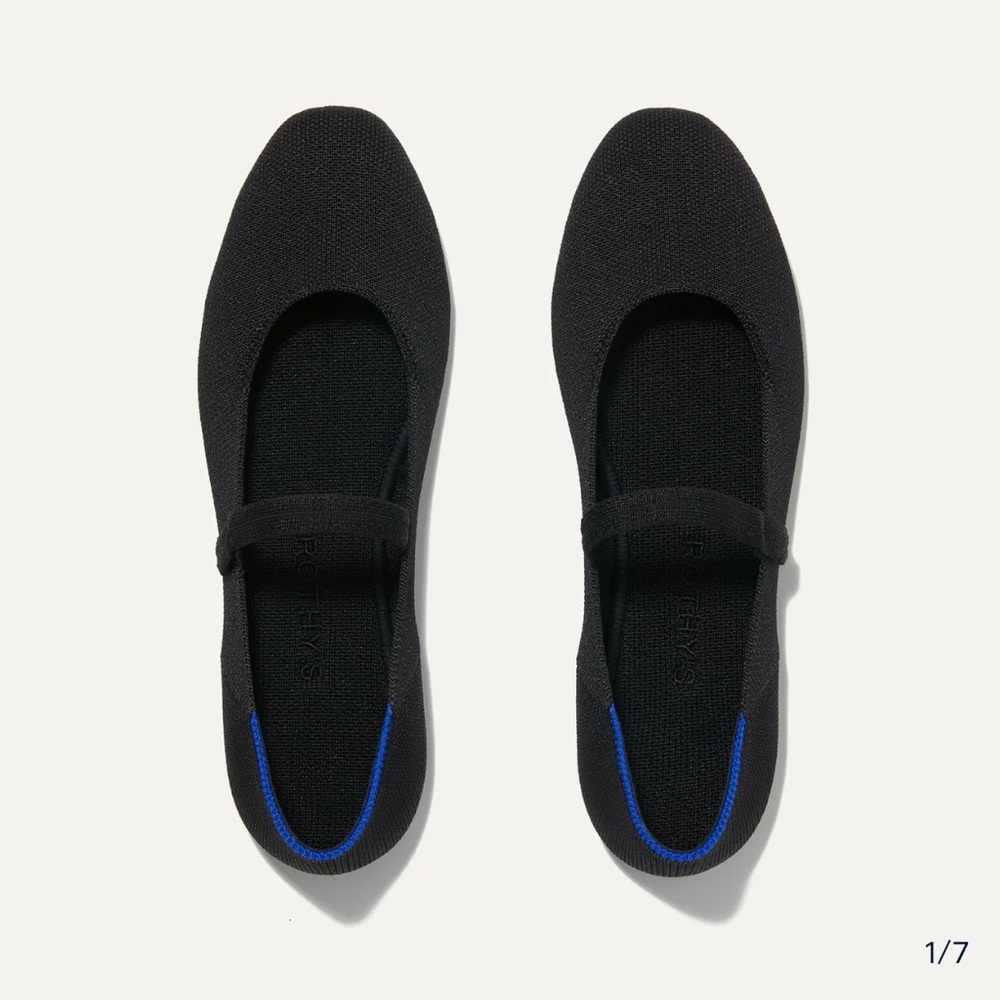 NEW Rothy’s Square Toe Mary Jane Black Size 7